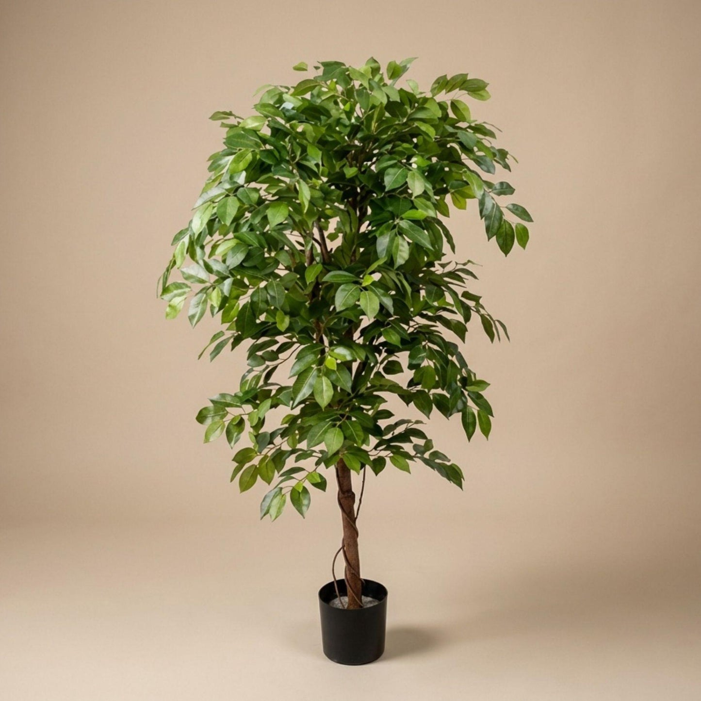 Ficus Deluxe Vine Kunstbaum – 140cm – Realistische Kunstpflanze für Innenräume – Pflegefreier künstlicher Baum mit dichtem Blattwerk – Ideal für Wohnzimmer & Büro