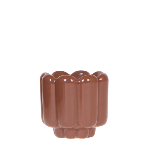 Kolibri Home | Retro Shine Übertopf - Brown - Ø6cm 