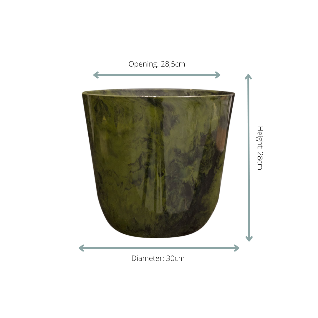 Pot Palermo marble groen D30 x H28 