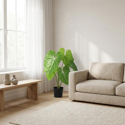 Philodendron Kunstpflanze 100cm – Tropische Deko Pflanze – Pflegefreie Zimmerpflanze für Wohnzimmer Büro & Empfangsbereich