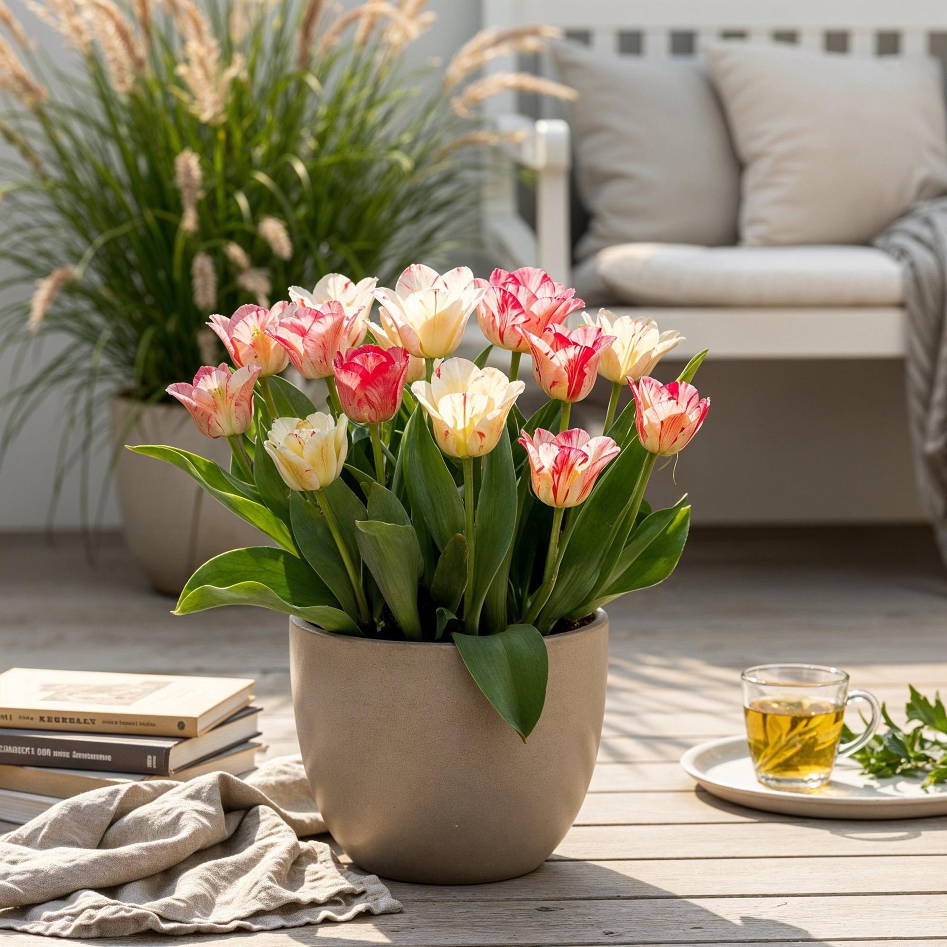 GreenboutiQ - Blumenzwiebeln - Tulp Hemisphere Mischung - Verschiedene Farben - 12 Stück - Zwiebelgröße 11/12 - XXL Pack 