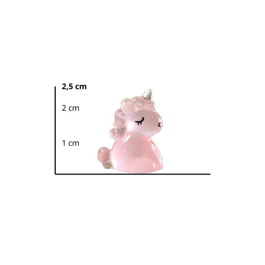 Glow in the Dark Einhörner – 6er Set – Bunte Mini-Einhörner 2,5cm – Leuchtend im Dunkeln – Für Terrarium, Pflanzenecke & Schreibtisch-Deko