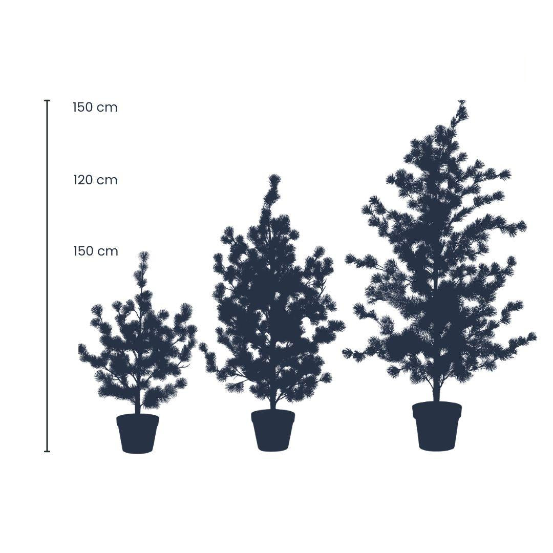 Zeder-Kiefer 120cm – Künstliche Pflanze – Realistische Kiefern- & Zedernoptik – Immergrün & pflegeleicht – Winter- & Weihnachtsdeko für Zuhause 