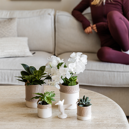 Kolibri Home | Tree Übertopf - Sand - Ø9cm 