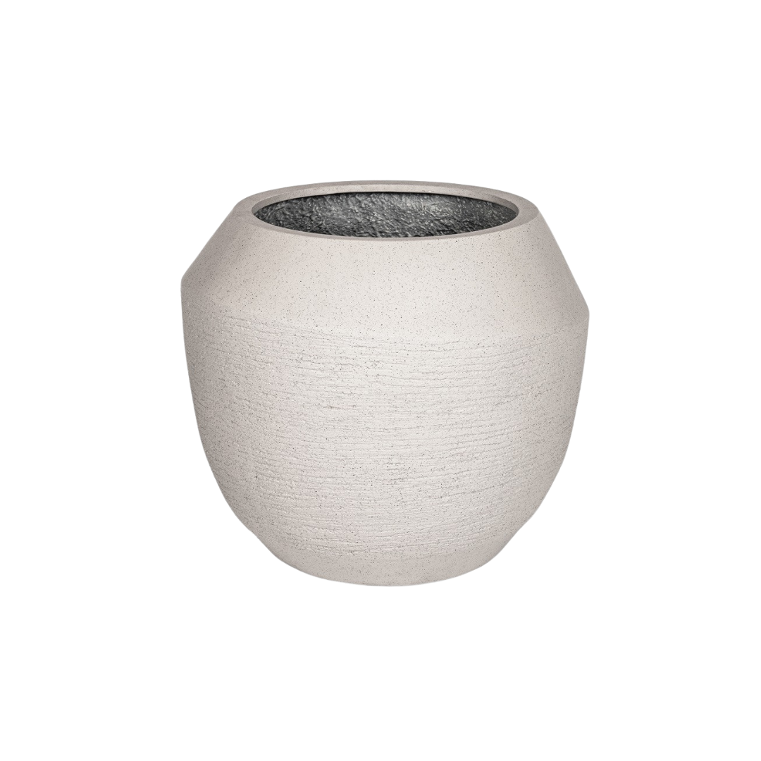 Topf Ruvido Sand – Großer Pflanzkübel Ø54 x H47cm – Rustikales, sandfarbenes Design – Wetterfeste Keramik – Ideal für große Pflanzen innen & außen 