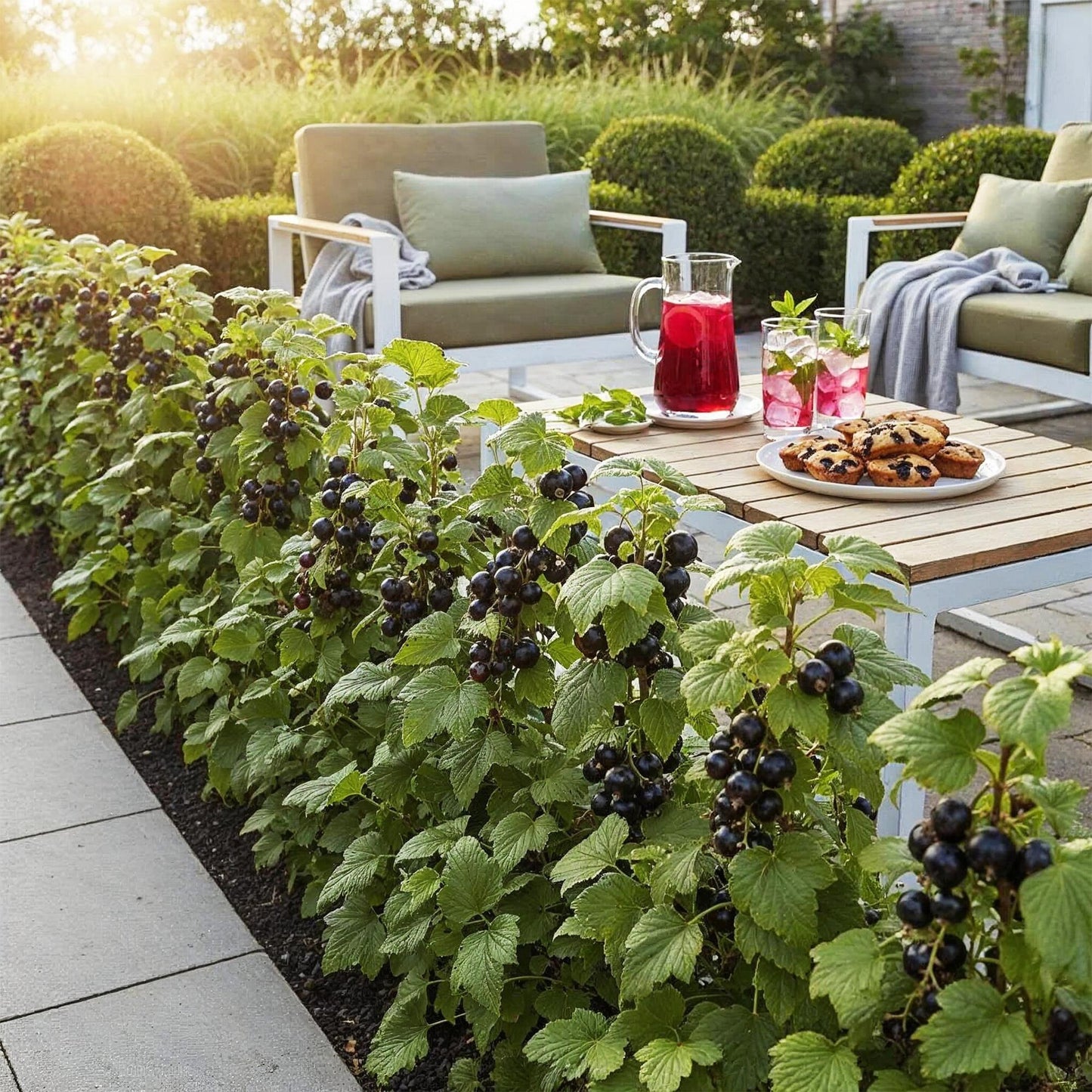 Jostabeere Ribes Josta winterhart 3 Pflanzen Ø9cm Höhe 30cm – Kreuzung aus Johannisbeere & Stachelbeere – Aromatische Beeren für Garten & Balkon 