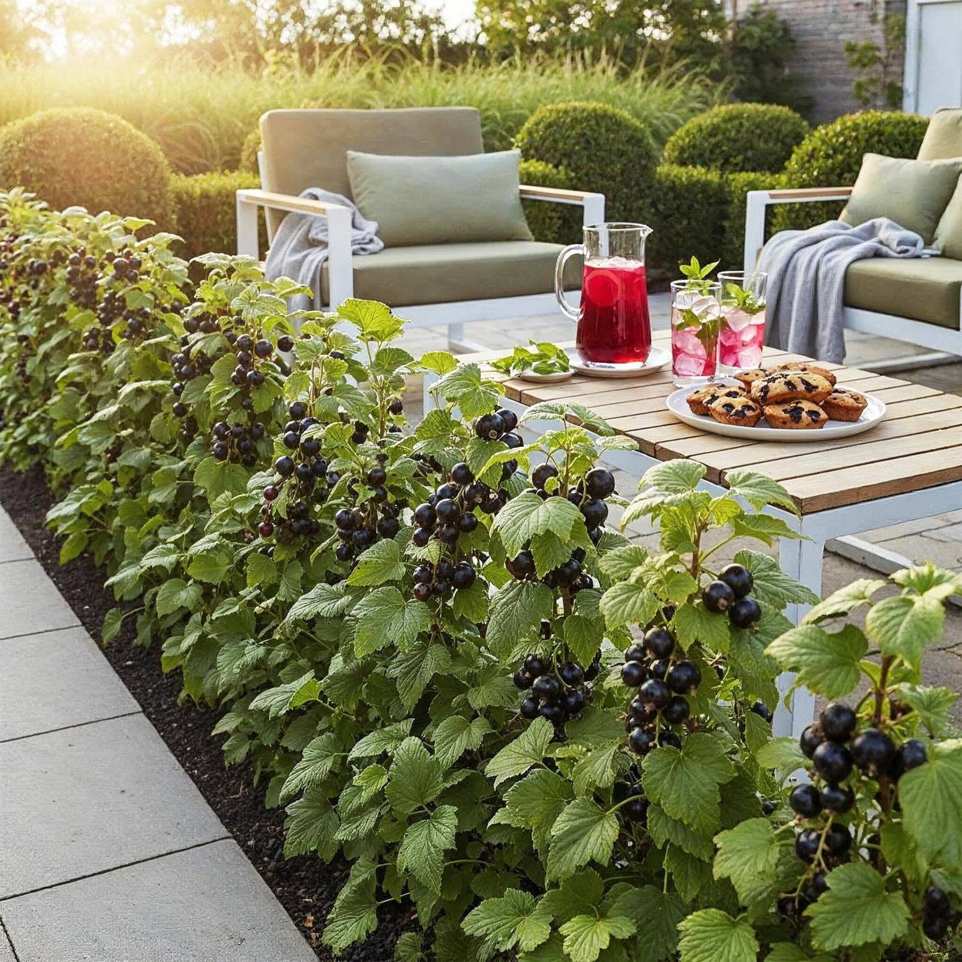 Jostabeere Ribes Josta winterhart 3 Pflanzen Ø9cm Höhe 30cm – Kreuzung aus Johannisbeere & Stachelbeere – Aromatische Beeren für Garten & Balkon 