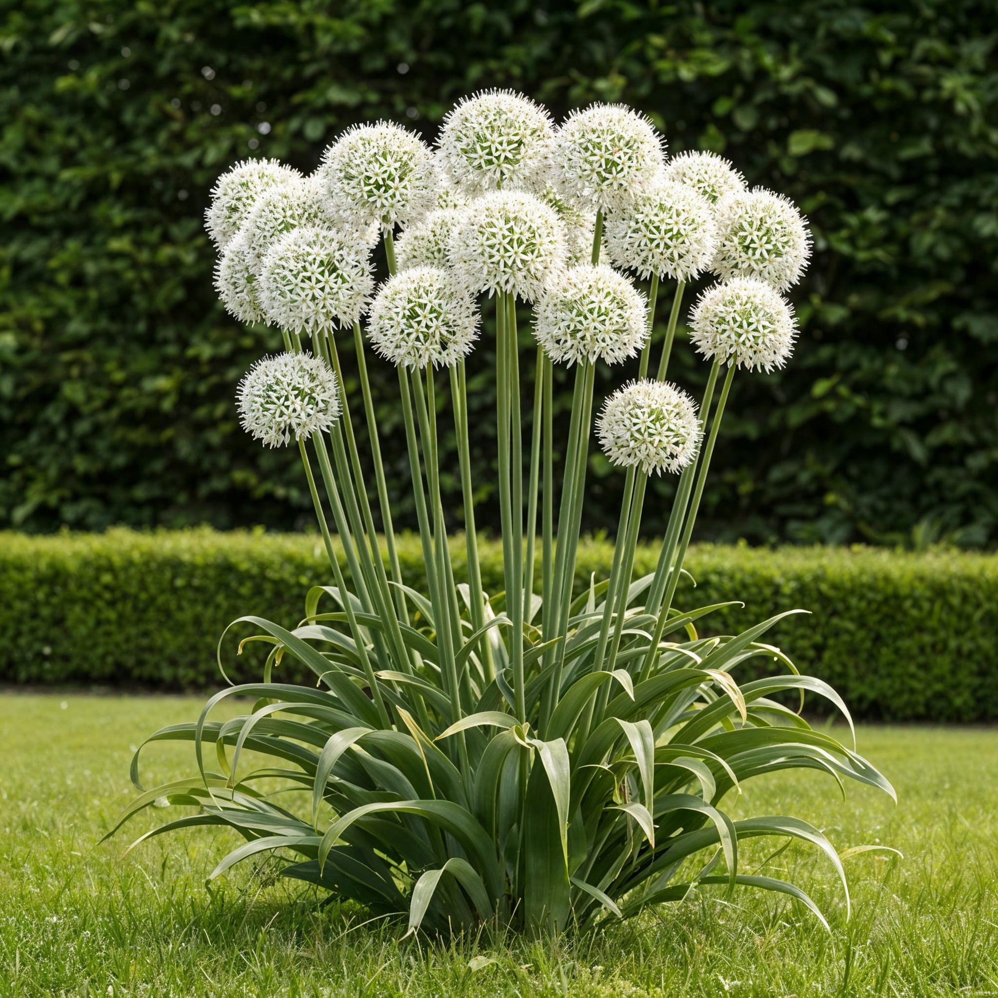 GreenboutiQ - Blumenzwiebeln - Allium Mount Everest - Farbe Weiß - 3 Stück - Zwiebelgröße 16/18 - XXL Pack 