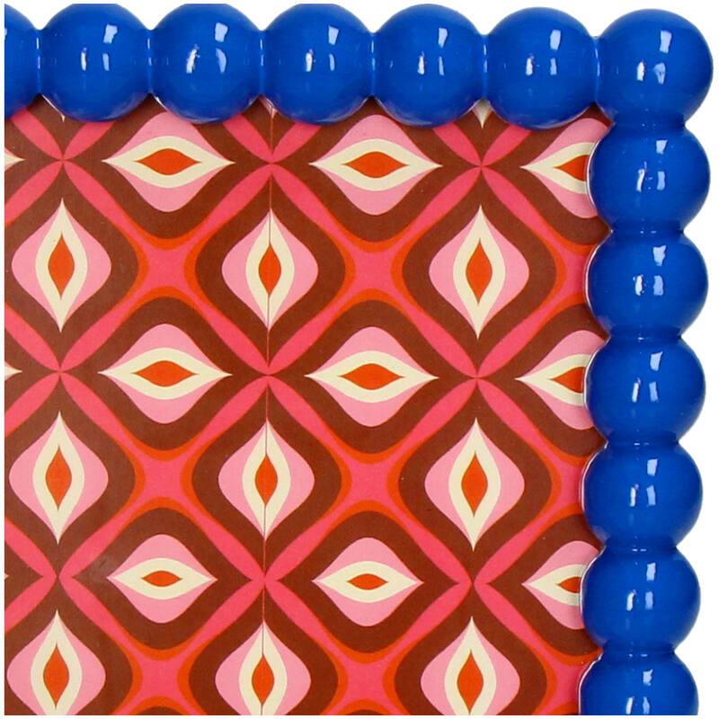 Bilderrahmen Perlen Polyresin – Blau – Eleganter Fotorahmen für Fotos 3x18cm – Stilvolle Deko 