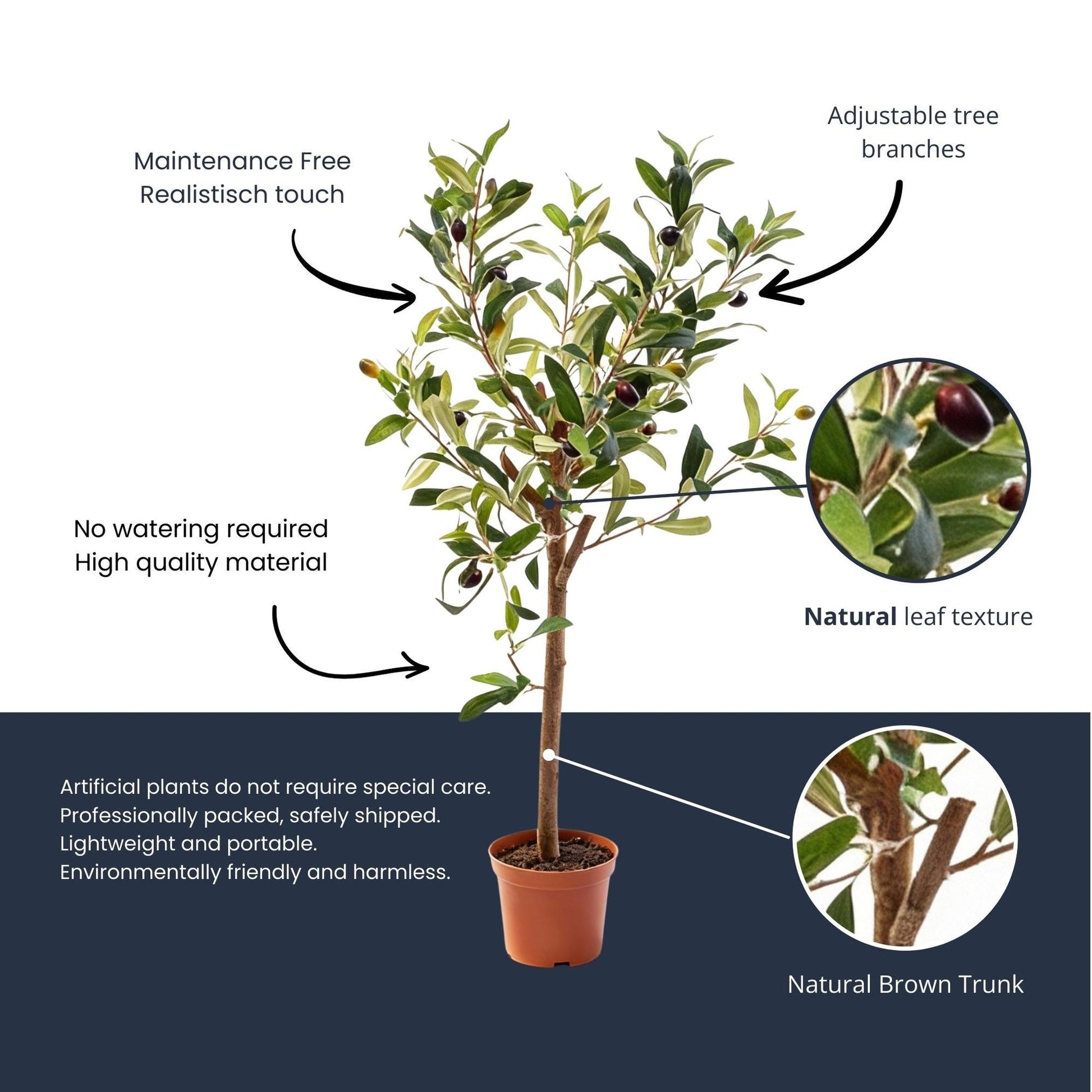 Olijfboom in pot 65cm – Kunstplant - Artificial plant 