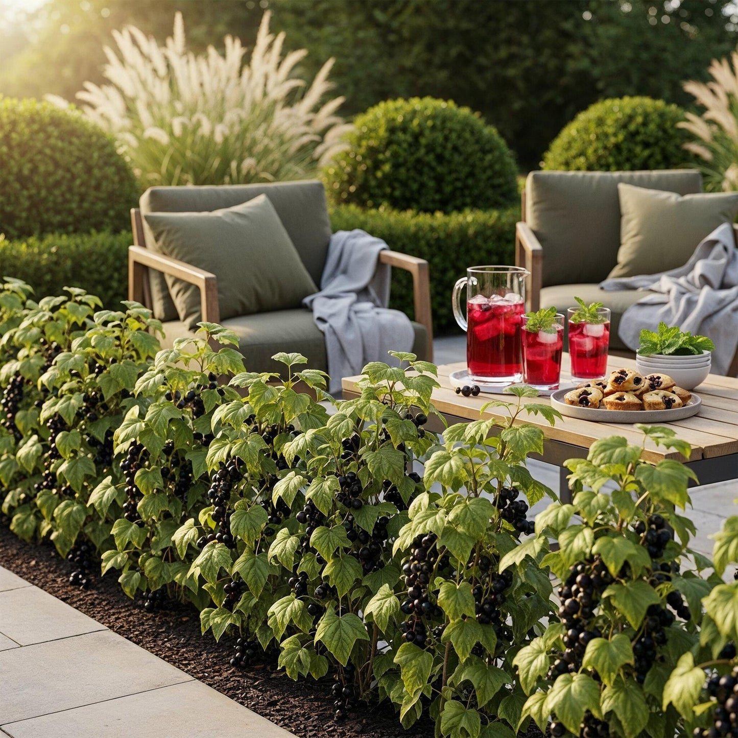 GreenboutiQ - Obstpflanzen - Schwarze Johannisbeere - Ribes nigrum Titania - Winterhart - 6 Pflanzen - Topf 9 cm - Schwarze Johannisbeere 