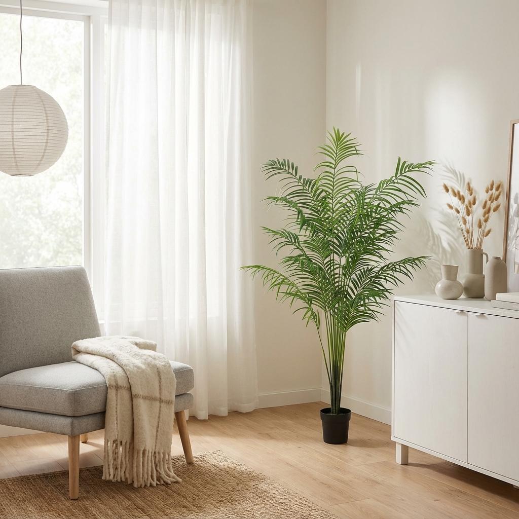 Kentia Palme Kunstpflanze 170cm – Große Kunstpalme Deko Pflanze – Pflegefreie Zimmerpflanze für Wohnzimmer Büro & Empfangsbereich