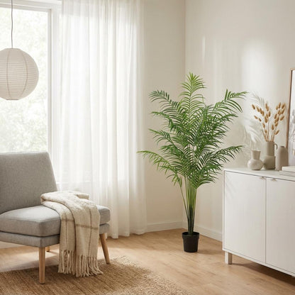 Kentia Palme Kunstpflanze 170cm – Große Kunstpalme Deko Pflanze – Pflegefreie Zimmerpflanze für Wohnzimmer Büro & Empfangsbereich