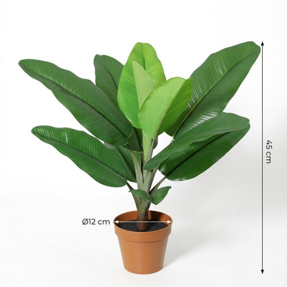 Philodendron Jungle King Kunstpflanze 45cm – Tropische Deko Pflanze – Pflegefreie Zimmerpflanze für Wohnzimmer Büro & Fensterbank