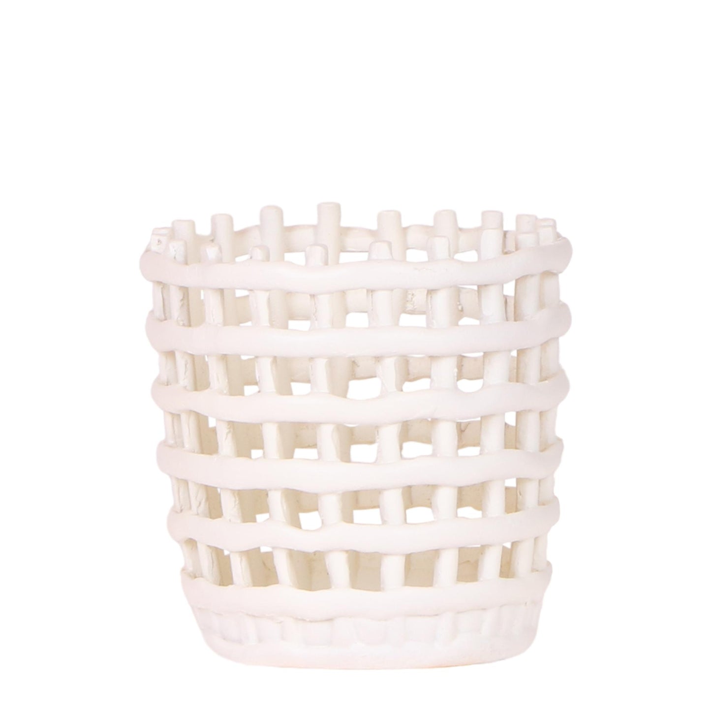 Mesh Ziertopf Ø9cm – Moderner Pflanztopf mit Strukturdesign – Dekorativer Übertopf für Zimmerpflanzen & Kräuter