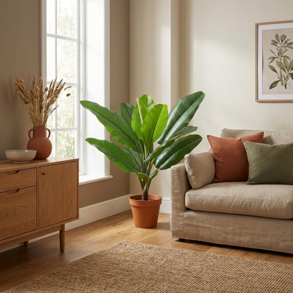 Philodendron Jungle King Kunstpflanze 45cm – Tropische Deko Pflanze – Pflegefreie Zimmerpflanze für Wohnzimmer Büro & Fensterbank