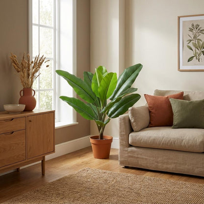 Philodendron Jungle King Kunstpflanze 45cm – Tropische Deko Pflanze – Pflegefreie Zimmerpflanze für Wohnzimmer Büro & Fensterbank