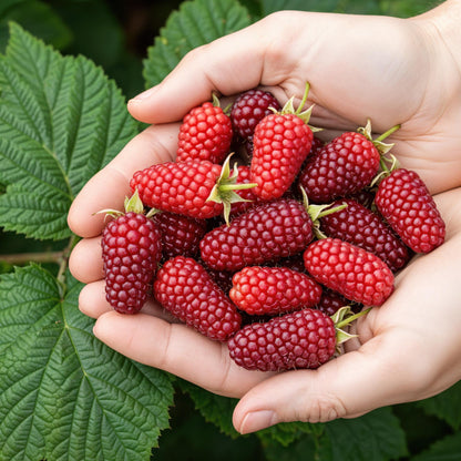 GreenboutiQ - Obstpflanzen - Taybes - Rubus Tayberry - Winterhart - 6 Pflanzen - Topf 9 cm - Rote Johannisbeere 