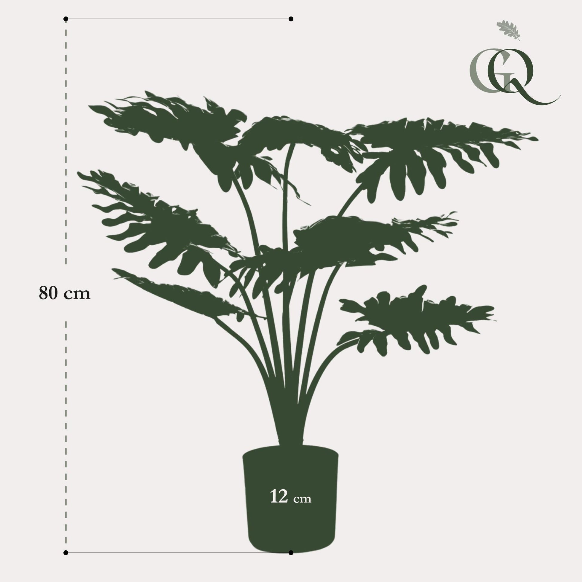Kunstpflanze - Philodendron - 60 cm 