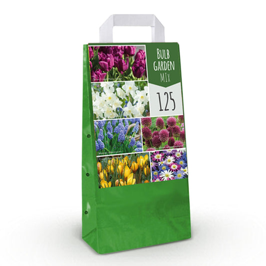 GreenboutiQ - Blumenzwiebeln - Bulb Garden Mix - Verschiedene Sorten und Farben - 125 Stück - Geschenkverpackung 