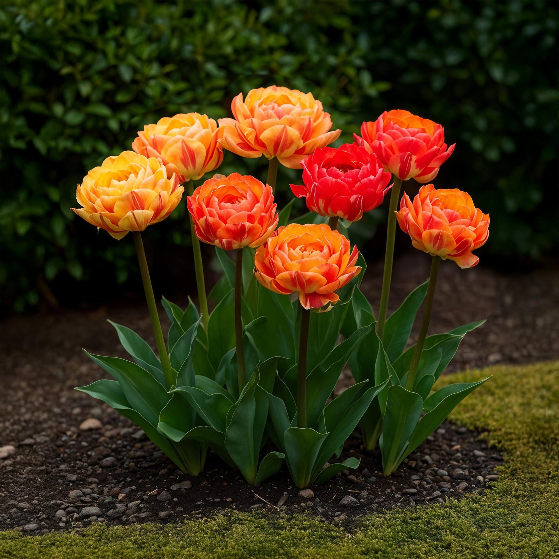 GreenboutiQ - Blumenzwiebeln - Tulp Gudoshnik Double - Doppelblütig - 12 Stück - Zwiebelgröße 11/12 - XXL Pack 