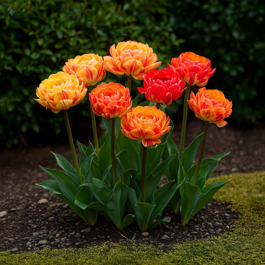 GreenboutiQ - Blumenzwiebeln - Tulp Gudoshnik Double - Doppelblütig - 12 Stück - Zwiebelgröße 11/12 - XXL Pack 