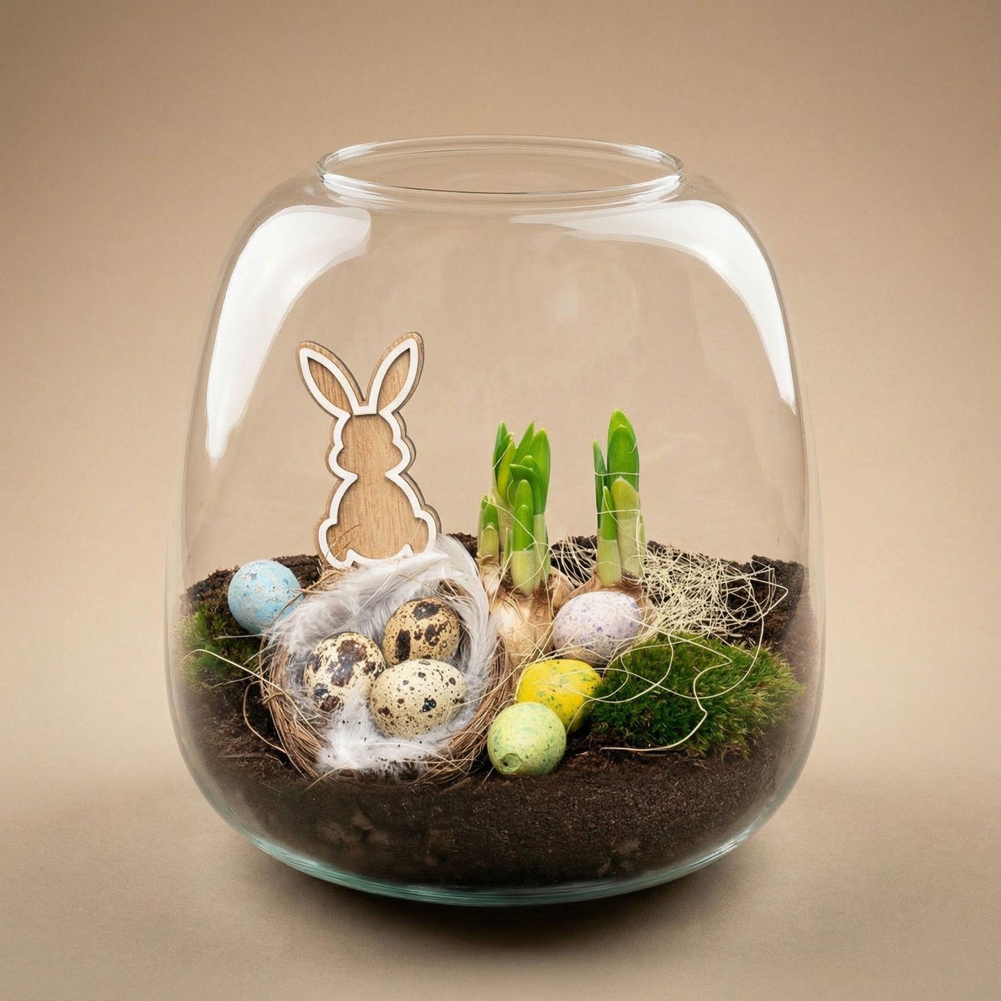 Emma Mini Oster - Offenes Terrarium - Flaschengarten DIY Kit - Ø 19 cm ↑ 20 cm 