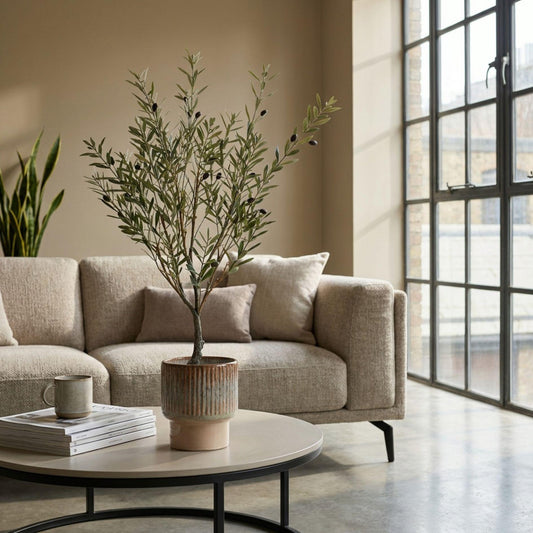 Artificial Olive tree im Topf - Kunstpflanze - UV - 90 cm 