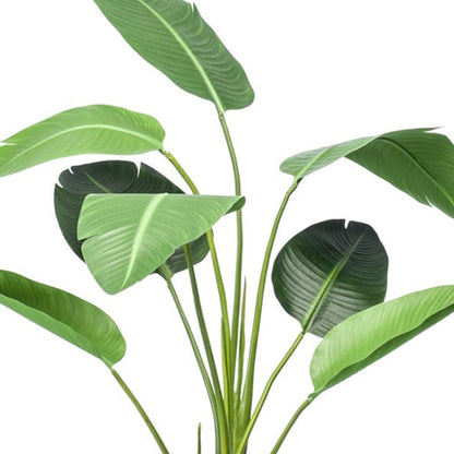 Strelitzia Kunstpflanze – 120 cm – schwarzer Topf – Tropischer Zimmerpflanzen-Look ohne Pflege – Große Deko-Pflanze für Wohnzimmer, Büro & Flur