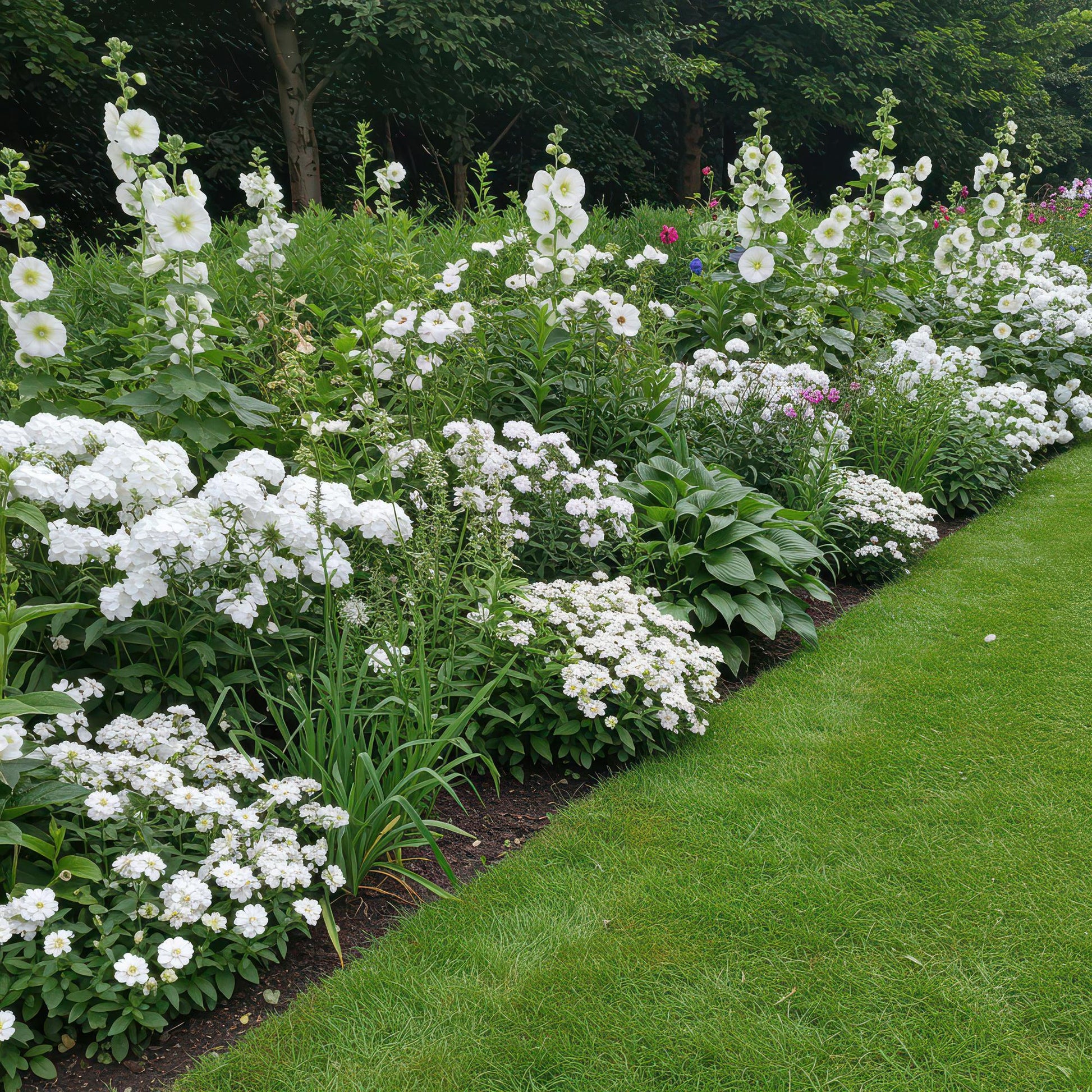 Staudenset „Weiß“ – 24 weißblühende Stauden für ca. 3 m² – Elegantes Borderpaket für sonnige Gartenbereiche – Pflegeleicht & harmonisch abgestimmt – Ø11 cm 