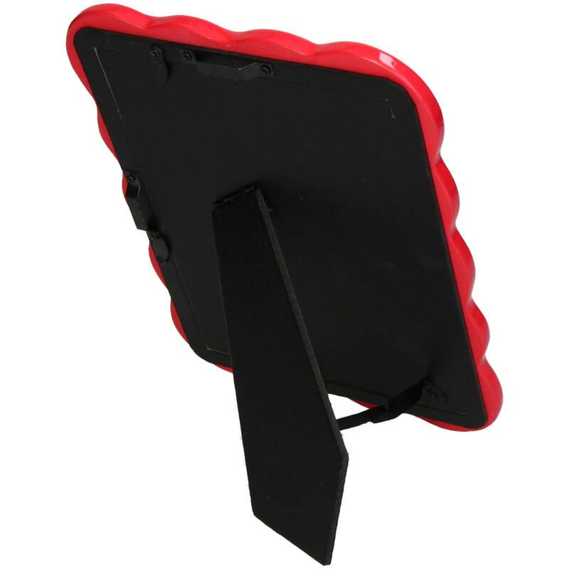 Fotorahmen – Gebogenes Polyresin – Rosa – 13x18cm – Eleganter Bilderrahmen in geschwungener Form – Für Fotos, Portraits & Erinnerungen – Dekorative Tisch- & Regalaufstellung 