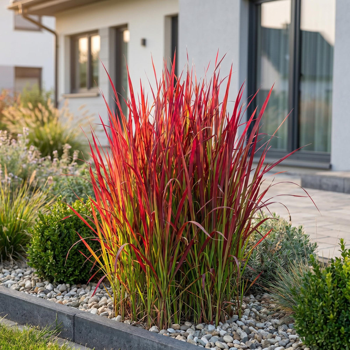 Blutgras 'Red Baron' – Imperata cylindrica 'Red Baron' – 6 Pflanzen – Topf Ø11cm – Staude für Garten & Balkon