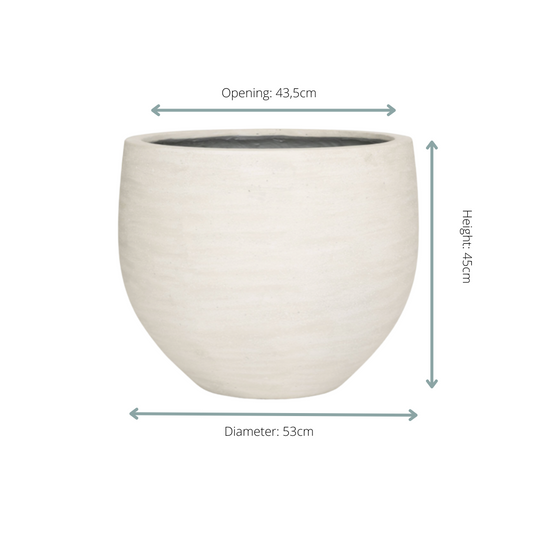 Jumbo Orb Ivory Washed - D53xH45 