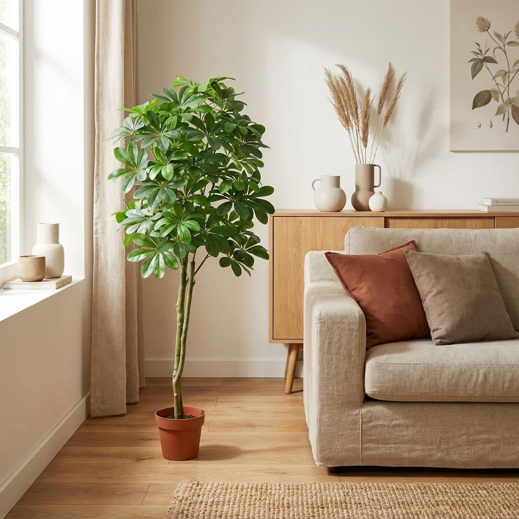 Pachira Aquatica Kunstpflanze 150cm – Große künstliche Glückskastanie – Realistische Deko Pflanze für Wohnzimmer Büro & Empfangsbereich