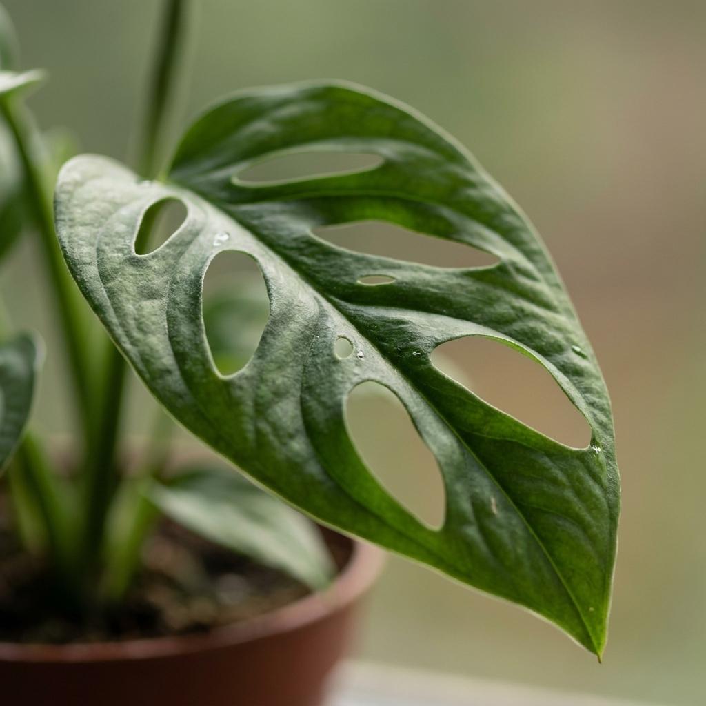 Fensterblatt 'Monkey Mask' – Monstera adansonii – 2 Pflanzen – Topf Ø12cm – Höhe 25cm – Dekorative Zimmerpflanze