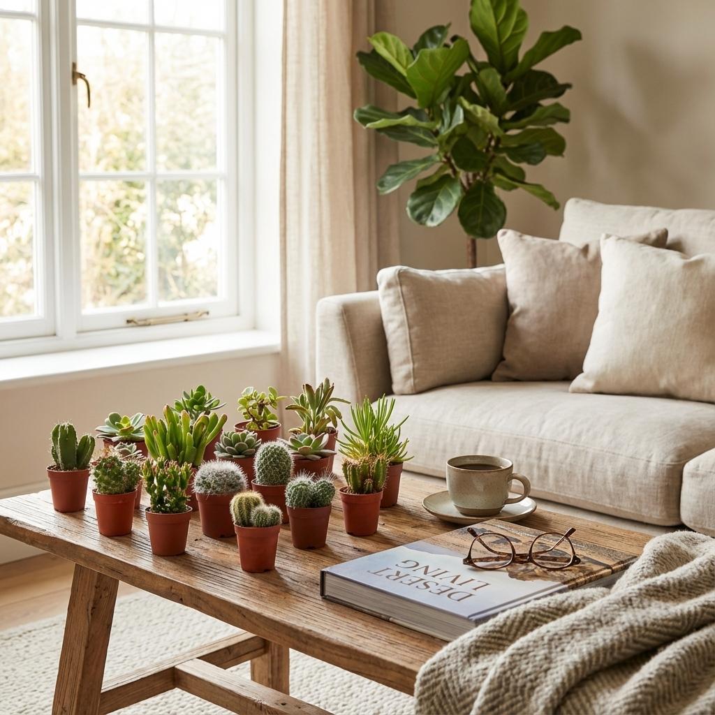 Kakteen & Sukkulenten Mix – 6 Pflanzen – Ø5,5cm – Höhe 5–10cm – Echte Mini Kakteen & Sukkulenten – Pflegeleichte Zimmerpflanzen für Deko & Geschenk 