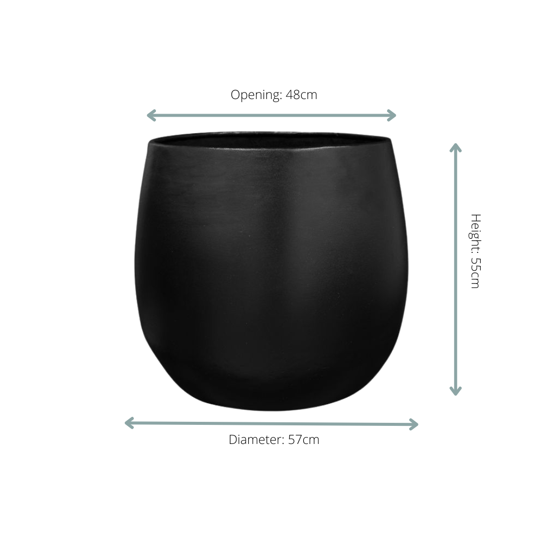 Pot Stijn zwart - D57 x H55 