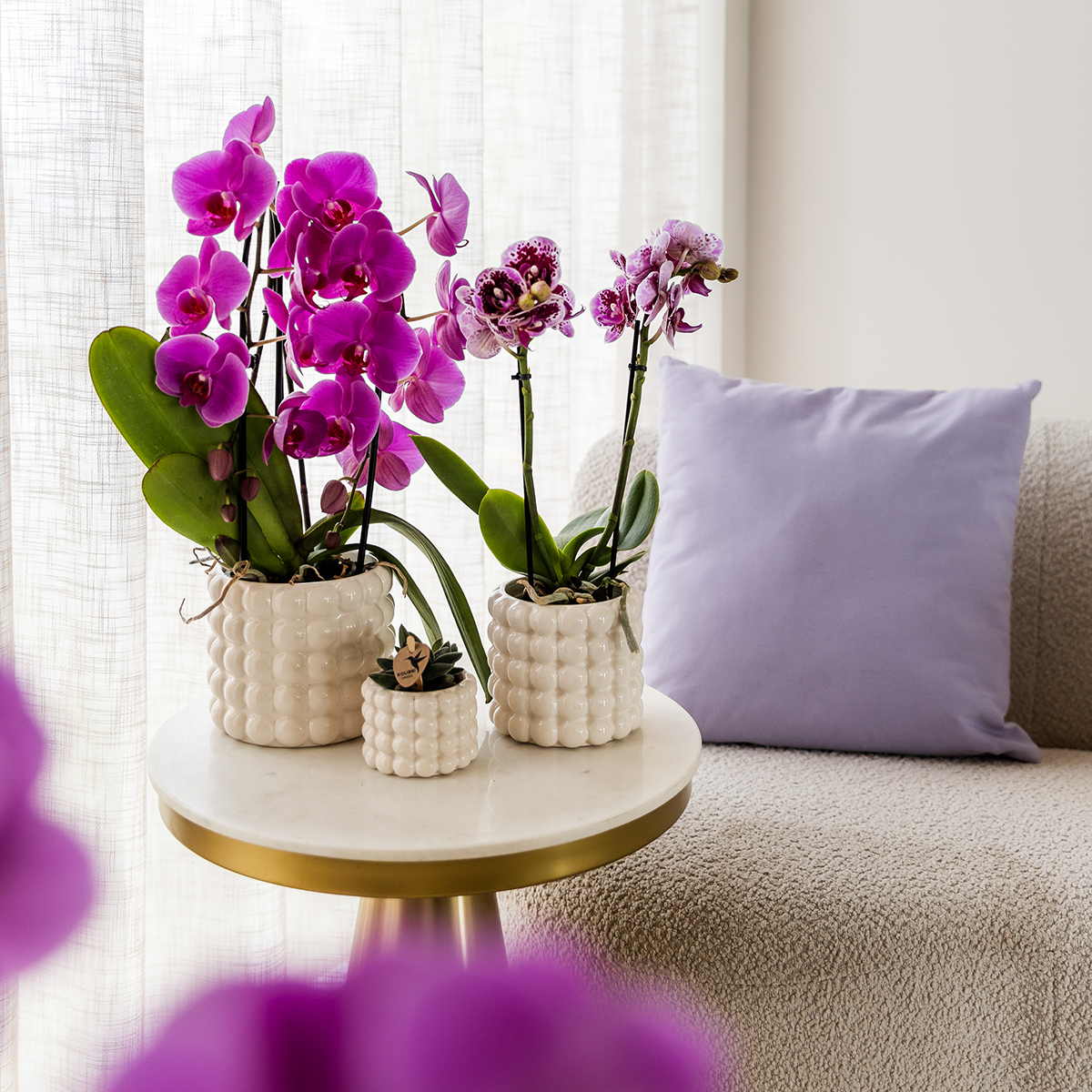 Kolibri Home | Poppy Ziertopf - White - Ø12cm 