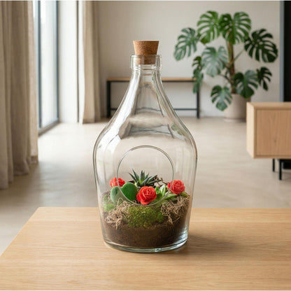 Love in a Bottle - DIY Open Planten terrarium - Ø 16 cm ↑ 30 cm 