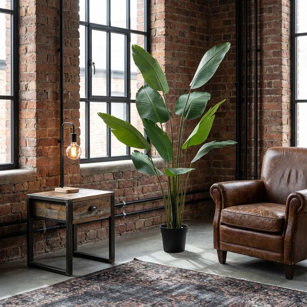 Strelitzia Nicolai Kunstpflanze 180cm – Große Paradiesvogelblume Deko Pflanze – Pflegefreie Zimmerpflanze für Wohnzimmer Büro & Empfangsbereich