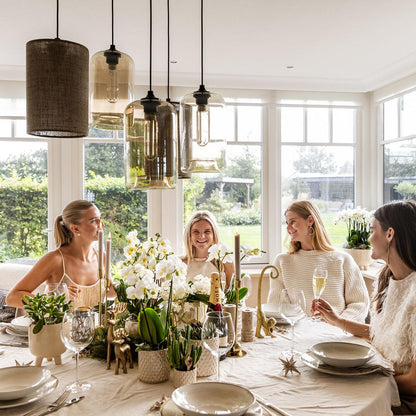 Pflanzen Set + Zierpflanzgefäße für Tischdekoration beim Dinner - Topfgröße Ø9cm & Ø6cm - Zimmerpflanze 