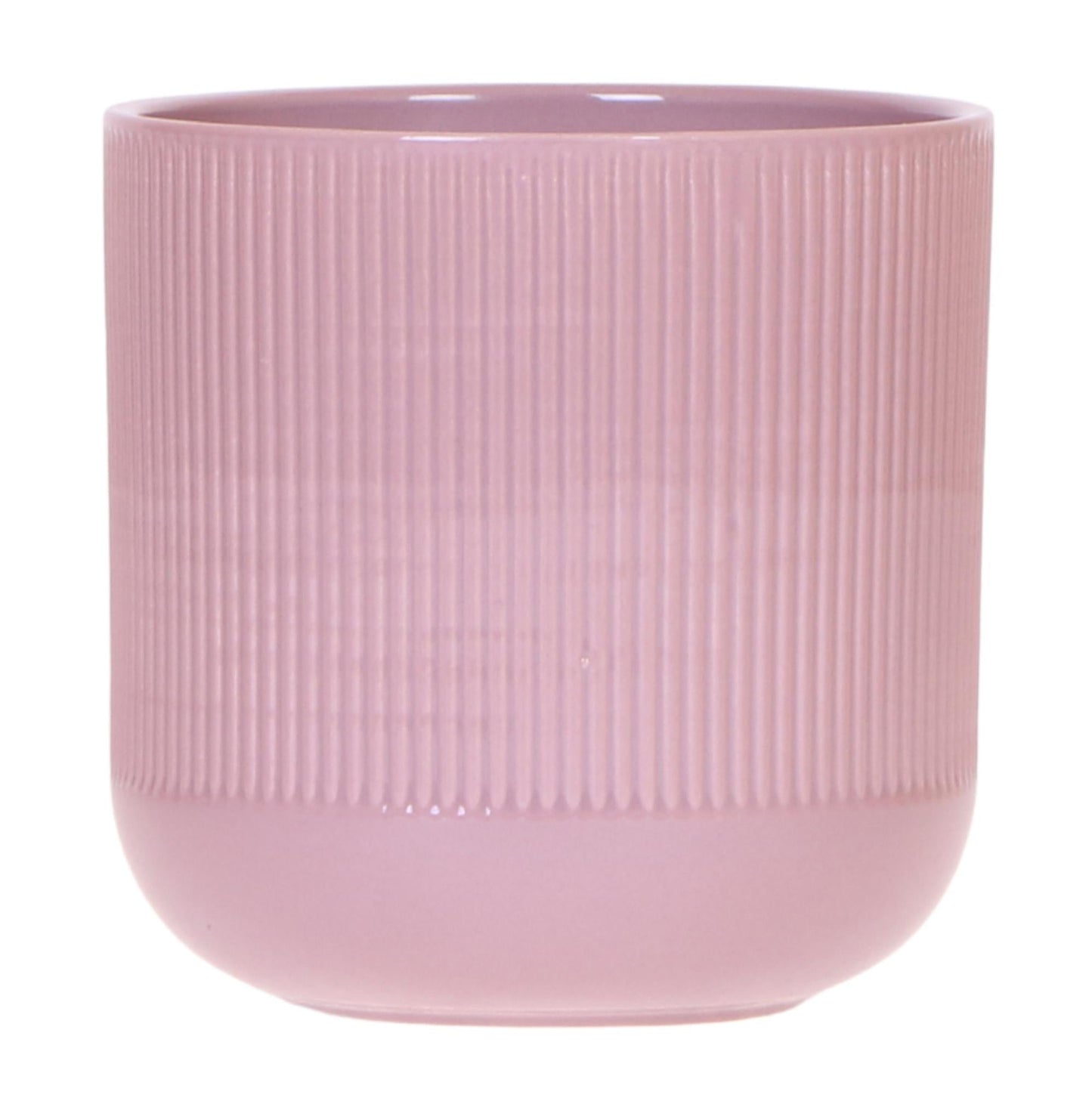 Flare Dekotopf – Ø12 cm – Lila Retro-Blumentopf im 70er Jahre Stil – Strukturierte Oberfläche – Pflanzgefäß aus Keramik – Indoor-Ziertopf 