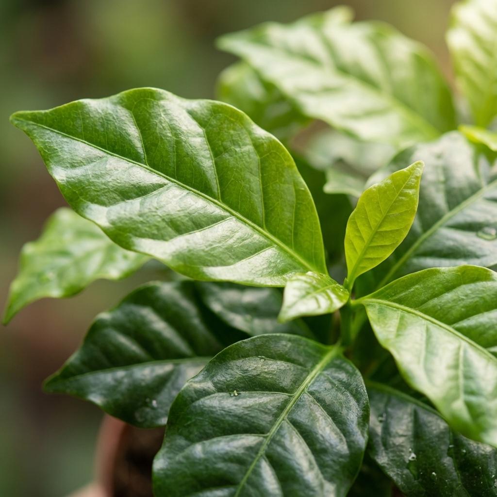 Kaffeepflanze Coffea Arabica – 2 Pflanzen – Ø12cm – Höhe ca.25cm – Tropische Zimmerpflanze mit glänzenden Blättern – Kaffeebaum für Wohnraum & Büro 