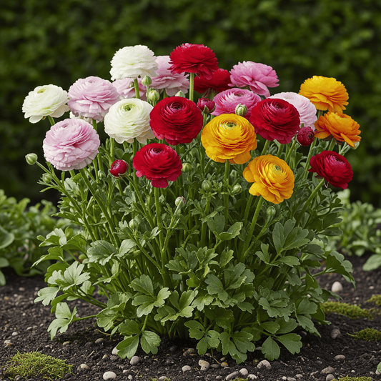 GreenboutiQ - Blumenzwiebeln - Ranunculus Mix - Verschiedene Farben - 40 Stück - Zwiebelgröße 5/6 - XXL Pack 