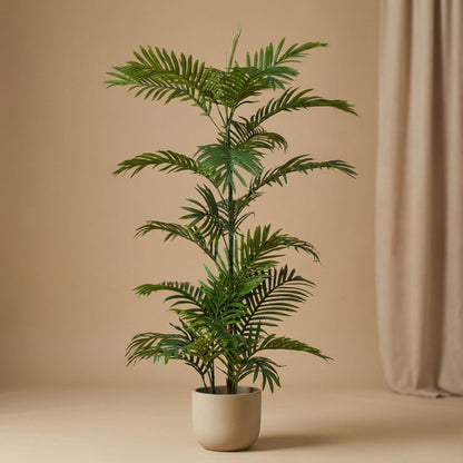 Palm Phoenix Kunstpflanze – ca.120cm – Realistische künstliche Palme – Pflegefreie Dekopflanze für Wohnzimmer Büro Gastronomie & Empfangsbereiche