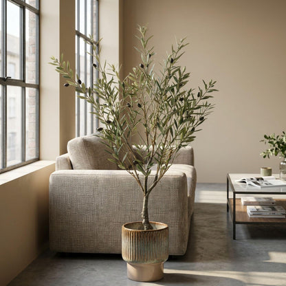 Artificial Olive tree im Topf - Kunstpflanze - UV - 90 cm 