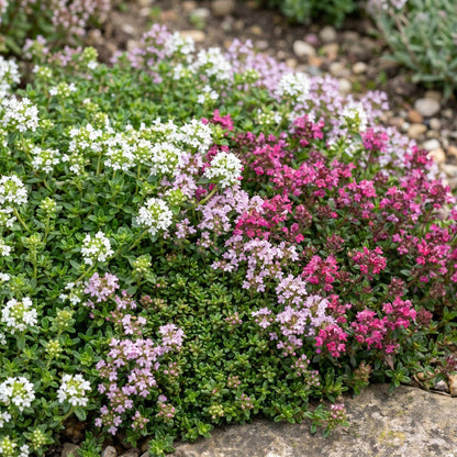 Teppich-Thymian 'Tricolour' – Thymus 'Tricolour' – 6 Pflanzen – Topf Ø11cm – Bienenfreundliche Staude für Garten & Balkon