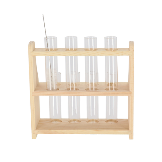 Reagenzglasständer L – Stabiler Halter für Reagenzgläser – Kompakte Maße 24,3x8,5x24,1cm – Praktisch und Robust für Pflanzen & Stecklinge 