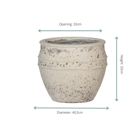 Pot Athena M Chalk White - D41 x H33 
