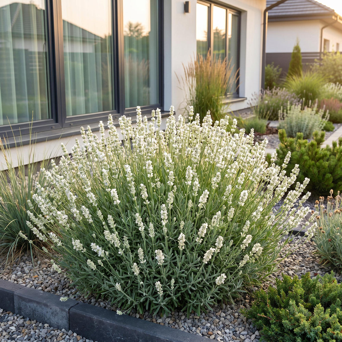 Lavendel 'Edelweiss' – Lavandula angustifolia 'Edelweiss' – 6 Pflanzen – Topf Ø11cm – Bienenfreundliche Staude für Garten & Balkon